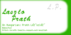 laszlo prath business card